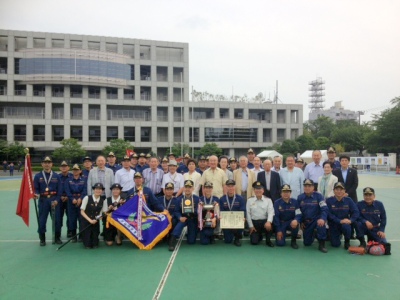 町会長と一緒に